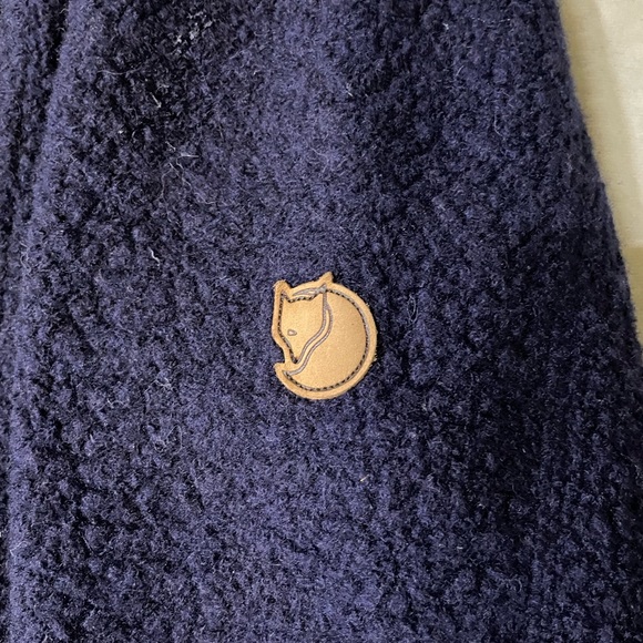 Women's Wool Navy Hooded Jacket - Picture 5 of 5